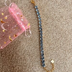 Gold and Blue Crystal parklane impression bracelet